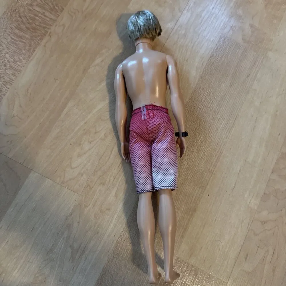 KEN DOLL She Said Yes KISS ON CHEEK Barbie Mattel 2009 Rooted Hair Shorts Shoes